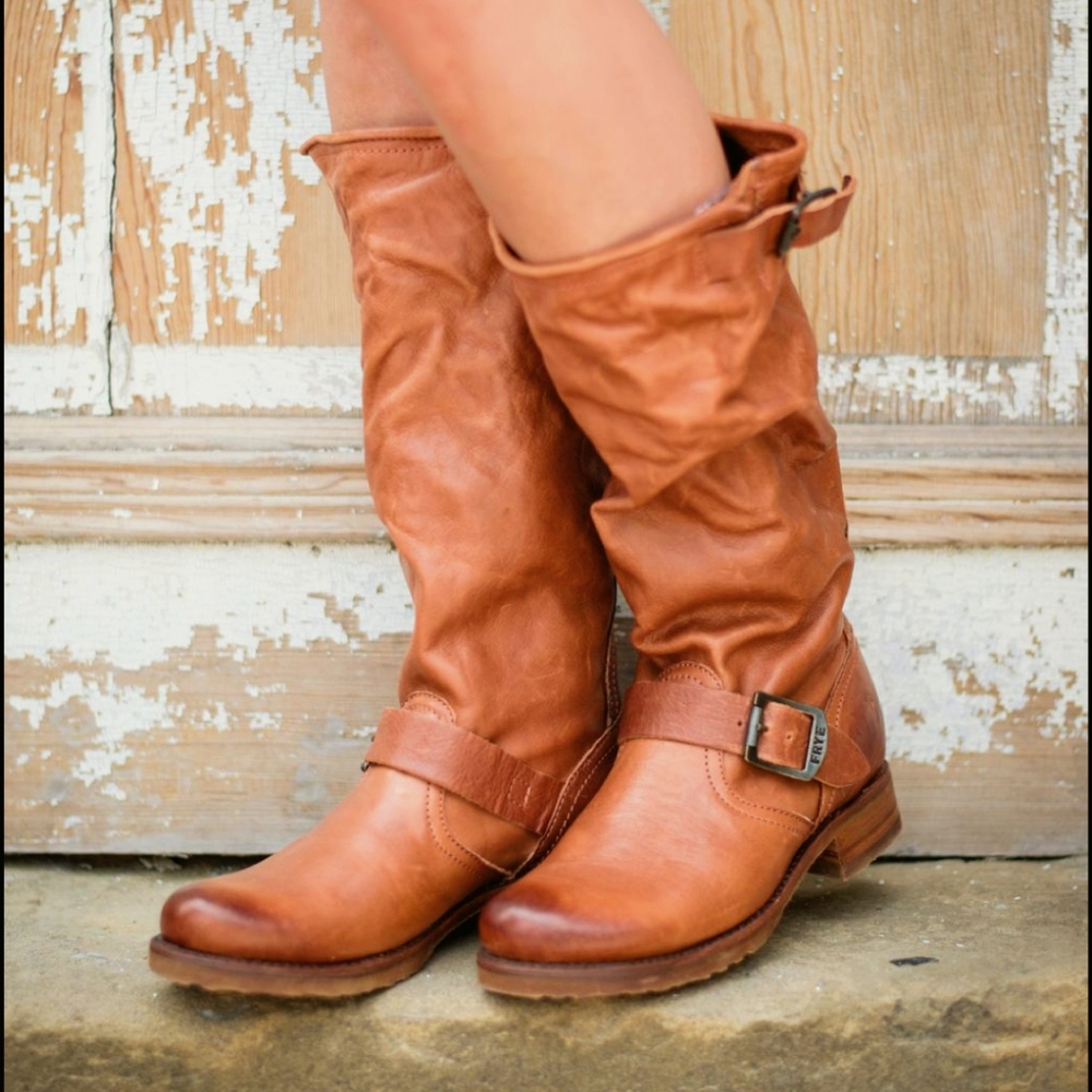 FRYE "Veronica" tall slouch boot w/ box and card